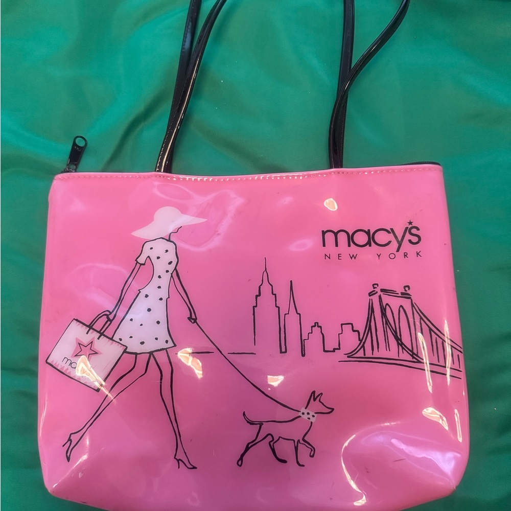 Macy's Pink Graphic Tote Bag